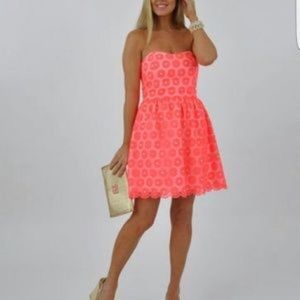 Lilly Pulitzer Payton Dress Fiesta Pink Organza